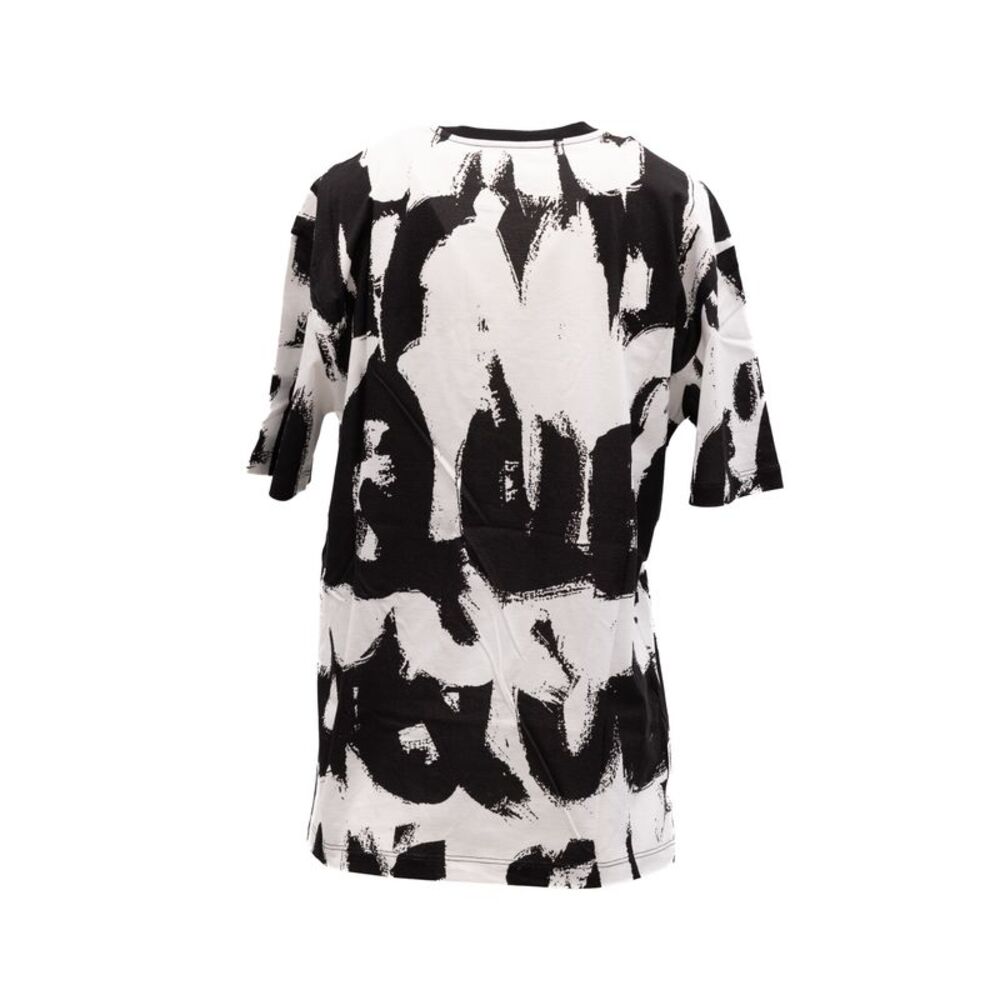 Alexander McQueen Black and White Cotton Women's T-shirt